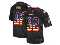 Men Nike NFL Kansas City Chiefs #92 Dontari Poe Black USA Flag Fashion Limited Jersey