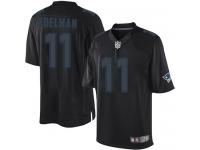 Men Nike NFL New England Patriots #11 Julian Edelman Black Impact Limited Jersey