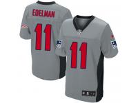 Men Nike NFL New England Patriots #11 Julian Edelman Grey Shadow Limited Jersey