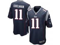 Men Nike NFL New England Patriots #11 Julian Edelman Home Navy Blue Game Jersey