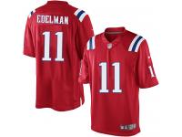 Men Nike NFL New England Patriots #11 Julian Edelman Red Limited Jersey
