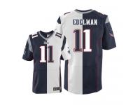 Men Nike NFL New England Patriots #11 Julian Edelman TeamRoad Two Tone Limited Jersey
