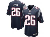 Men Nike NFL New England Patriots #26 Logan Ryan Home Navy Blue Game Jersey