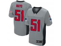 Men Nike NFL New England Patriots #51 Jerod Mayo Grey Shadow Limited Jersey