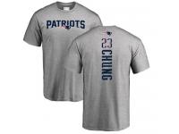 Men Nike Patrick Chung Ash Backer - NFL New England Patriots #23 T-Shirt