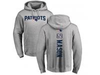 Men Nike Shaq Mason Ash Backer - NFL New England Patriots #69 Pullover Hoodie
