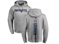 Men Nike Steve Grogan Ash Backer - NFL New England Patriots #14 Pullover Hoodie