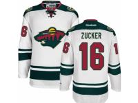 Men Reebok Minnesota Wild #16 Jason Zucker Premier White Away NHL Jersey