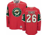 Men Reebok Minnesota Wild #26 Thomas Vanek Premier Red Home NHL Jersey