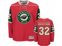 Men Reebok Minnesota Wild #32 Niklas Backstrom Premier Red Home NHL Jersey