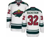 Men Reebok Minnesota Wild #32 Niklas Backstrom Premier White Away NHL Jersey