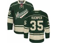 Men Reebok Minnesota Wild #35 Darcy Kuemper Premier Green Third NHL Jersey