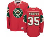 Men Reebok Minnesota Wild #35 Darcy Kuemper Premier Red Home NHL Jersey