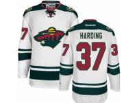 Men Reebok Minnesota Wild #37 Josh Harding Premier White Away NHL Jersey