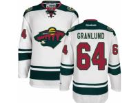 Men Reebok Minnesota Wild #64 Mikael Granlund Premier White Away NHL Jersey