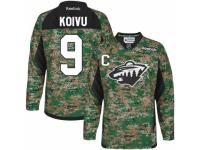 Men Reebok Minnesota Wild #9 Mikko Koivu Camo Veterans Day Practice NHL Jersey