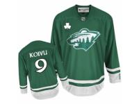 Men Reebok Minnesota Wild #9 Mikko Koivu Premier Green St Patty Day NHL Jersey