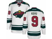 Men Reebok Minnesota Wild #9 Mikko Koivu Premier White Away NHL Jersey