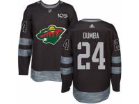 Men's Adidas Minnesota Wild #24 Matt Dumba Premier Black 1917-2017 100th Anniversary NHL Jersey