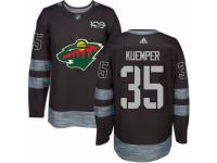 Men's Adidas Minnesota Wild #35 Darcy Kuemper Premier Black 1917-2017 100th Anniversary NHL Jersey