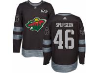 Men's Adidas Minnesota Wild #46 Jared Spurgeon Premier Black 1917-2017 100th Anniversary NHL Jersey