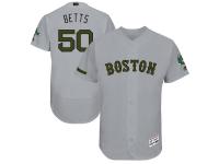 Men's Boston Red Sox Mookie Betts Majestic Gray 2017 Memorial Day Authentic Collection Flex Base Player Jersey