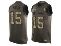 Men's Chris Hogan #15 Nike Green Jersey - NFL New England Patriots Salute to Service Tank Top