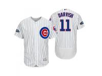 Men's Cubs 2018 Postseason White Yu Darvish Flex Base Home Jersey
