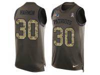 Men's Duron Harmon #30 Nike Green Jersey - NFL New England Patriots Salute to Service Tank Top