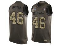 Men's James Develin #46 Nike Green Jersey - NFL New England Patriots Salute to Service Tank Top