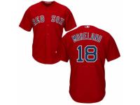 Men's Majestic Boston Red Sox #18 Mitch Moreland Red Alternate Home Cool Base MLB Jersey