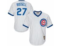 Men's Majestic Chicago Cubs #27 Addison Russell White Home Cooperstown MLB Jersey