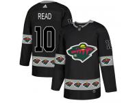 Men's Minnesota Wild #10 Matt Read Adidas Black Authentic Team Logo Fashion NHL Jersey