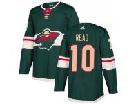 Men's Minnesota Wild #10 Matt Read Adidas Green Home Authentic NHL Jersey