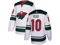 Men's Minnesota Wild #10 Matt Read Adidas White Away Authentic NHL Jersey