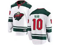 Men's Minnesota Wild #10 Matt Read White Away Breakaway NHL Jersey