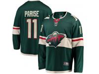 Men's Minnesota Wild #11 Zach Parise Green Home Breakaway NHL Jersey