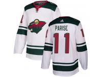 Men's Minnesota Wild #11 Zach Parise Reebok White Away Authentic NHL Jersey