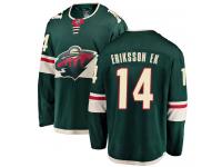 Men's Minnesota Wild #14 Joel Eriksson Ek Green Home Breakaway NHL Jersey