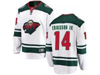 Men's Minnesota Wild #14 Joel Eriksson Ek White Away Breakaway NHL Jersey