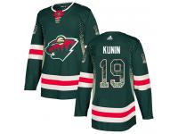 Men's Minnesota Wild #19 Luke Kunin Adidas Green Authentic Drift Fashion NHL Jersey
