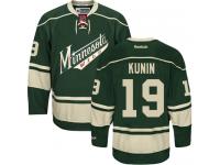 Men's Minnesota Wild #19 Luke Kunin Reebok Green Third Authentic NHL Jersey