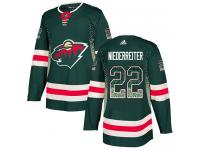 Men's Minnesota Wild #22 Nino Niederreiter Adidas Green Authentic Drift Fashion NHL Jersey