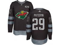 Men's Minnesota Wild #29 Greg Pateryn Adidas Black Authentic 1917-2017 100th Anniversary NHL Jersey