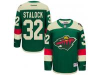 Men's Minnesota Wild #32 Alex Stalock Reebok Green Authentic 2016 Stadium Series NHL Jersey