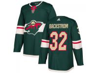 Men's Minnesota Wild #32 Niklas Backstrom adidas Green Authentic Jersey