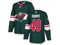 Men's Minnesota Wild #40 Devan Dubnyk adidas Green Authentic Jersey