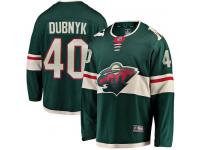 Men's Minnesota Wild #40 Devan Dubnyk Green Home Breakaway NHL Jersey