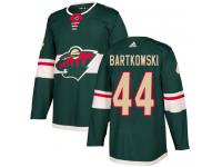 Men's Minnesota Wild #44 Matt Bartkowski Adidas Green Home Authentic NHL Jersey