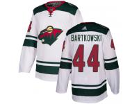Men's Minnesota Wild #44 Matt Bartkowski Adidas White Away Authentic NHL Jersey